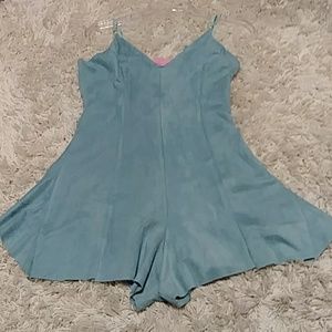 💐💐SUPER CUTE MICRO SUEDE ROMPER WITH PLEATS